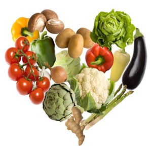 Imagen corazón con verduras