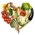 Imagen corazón con verduras