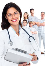 Imagen Doctora con pacientes